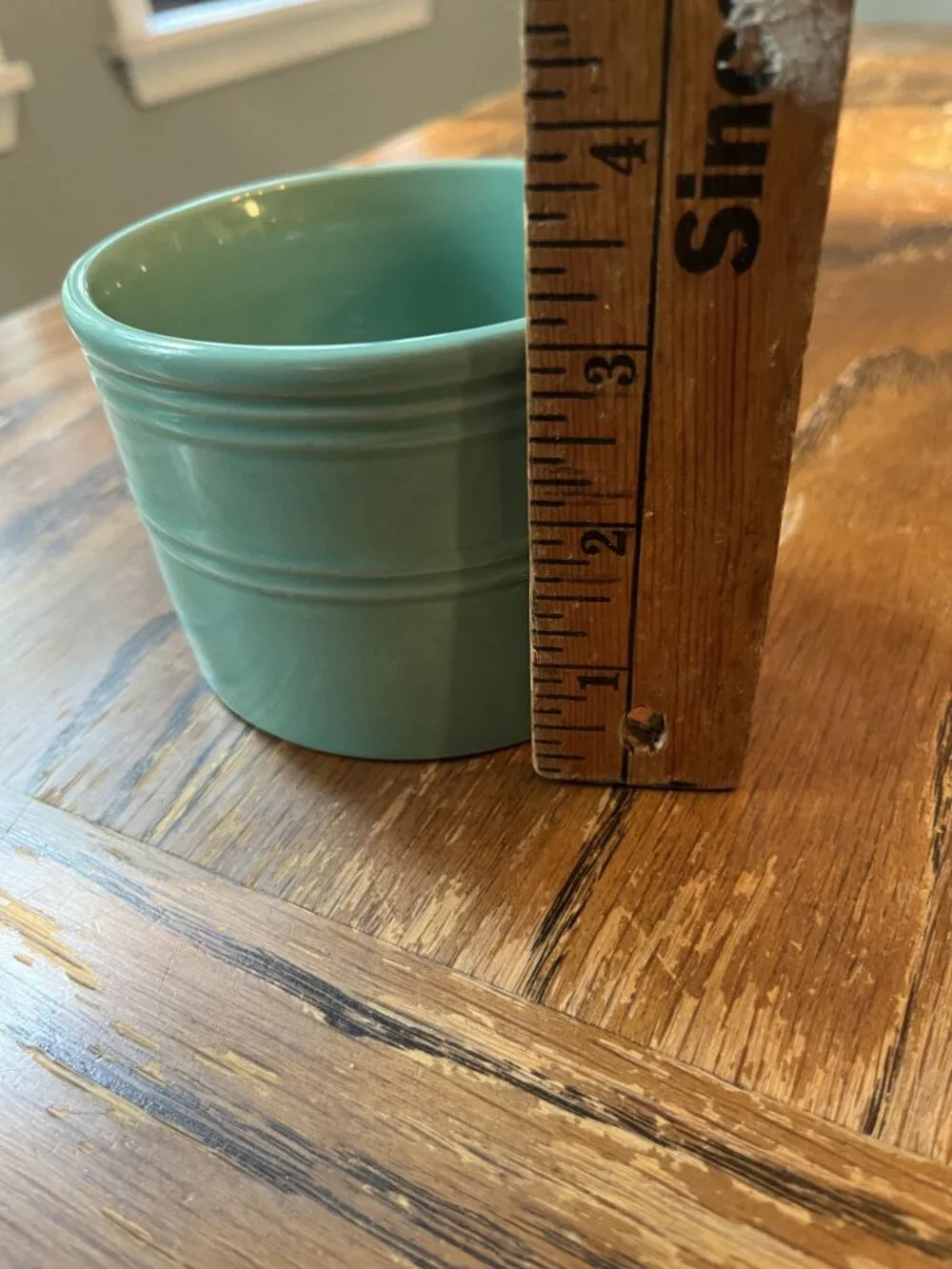 American Atelier Ceramic Salt Crock Green One Pint